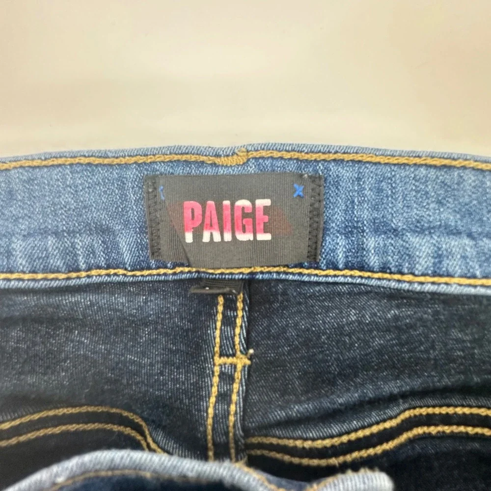 Paige Ronald Slim Straight Jeans Mens 34x32 Blue Classic Modern